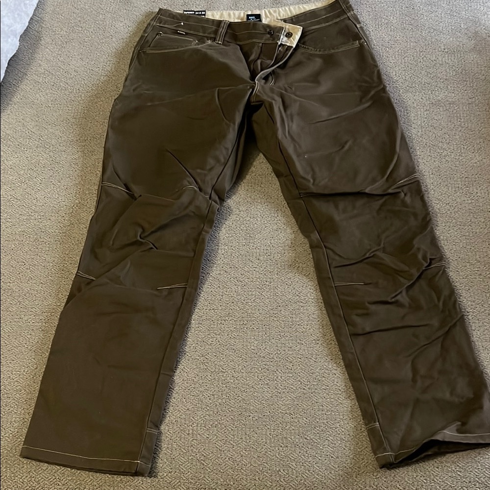 Men’s Kulh Free Ryder 34x30 Brown Straight-Leg Pants